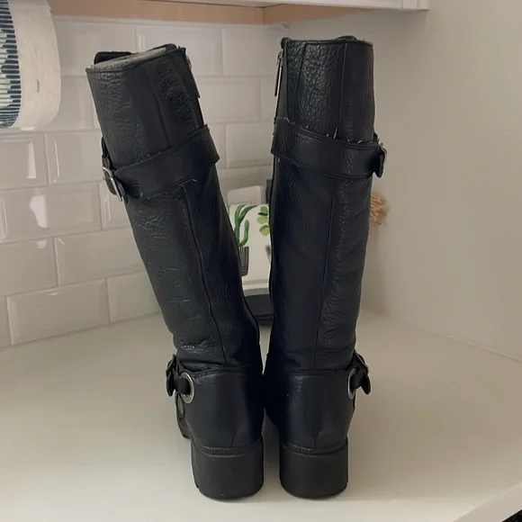 Harley Davidson Womens Boots Tall Twin Strap Sedona Black 85080 Size 6 - Picture 11 of 13